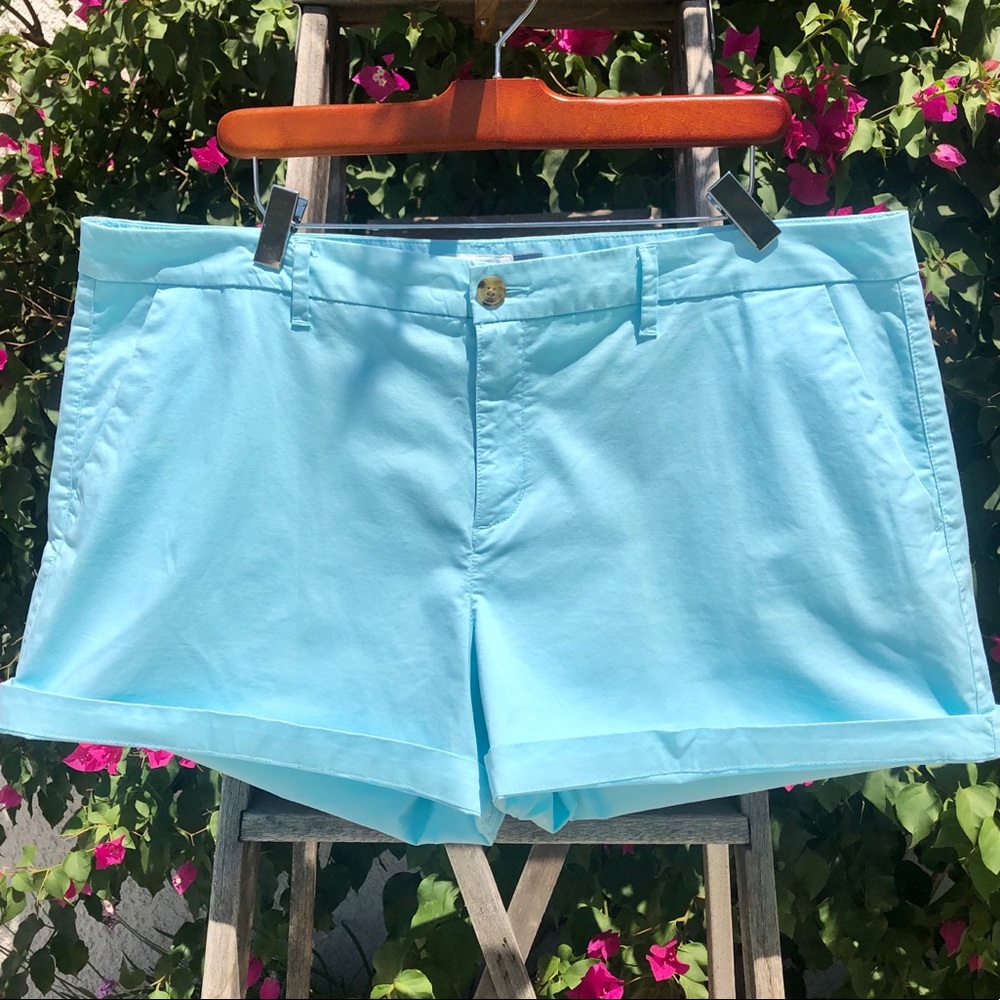 Old Navy Aqua Blue Mid Rise Shorts - Picture 2 of 9